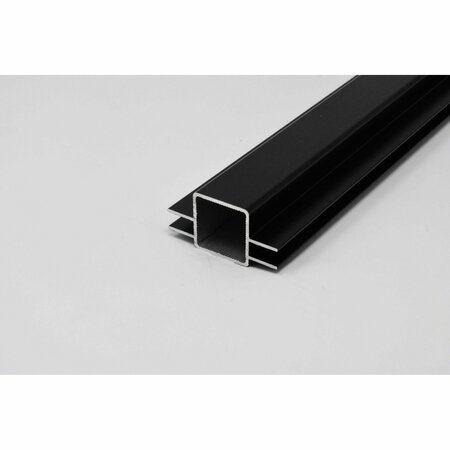 EZTUBE 2-Way Extended Captive Fin Extrusion for 1/4in Panel Panel  Black, 84in L x 1in W x 1in H 100-270S BK 7